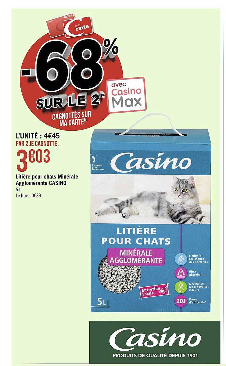 Offre Litière Agglomérante Coshida chez Lidl
