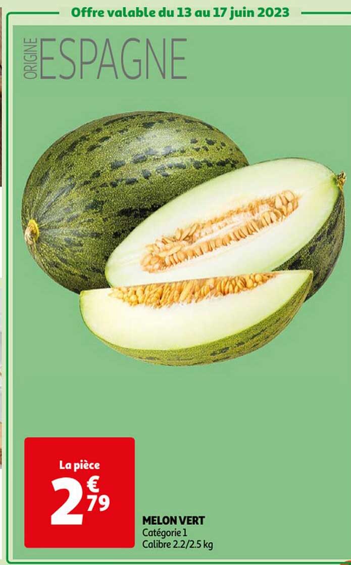 Promo Melon Vert chez Auchan