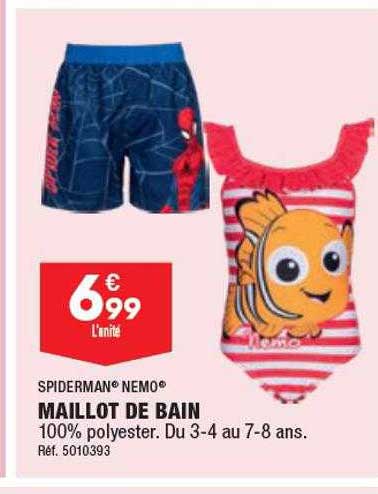 Maillot De Bain Spiderman Pour La Plage Ou La Piscine + Casquette Spiderman Pour Enfants | Maillot De Bain Spiderman Type Boxer + Casquette Réglable Spiderman Pour Enfant, Rouge, 2 Ans