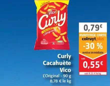 Offre Curly Cacahuete Vico Chez Colruyt
