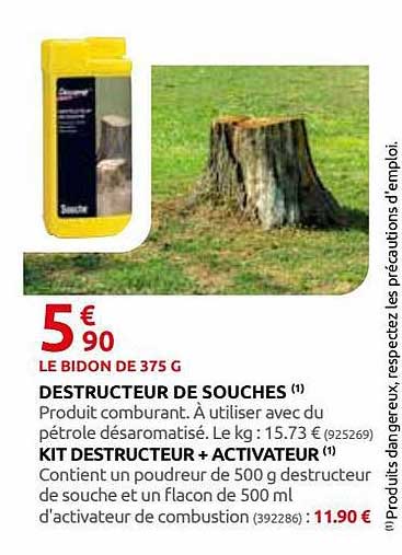 Kit De Destructeur De Souche Poudreur+Activeur -DECAMP
