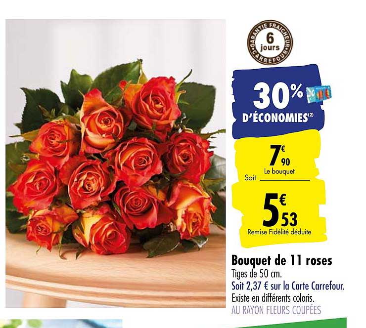 Offre Bouquet De 11 Roses chez Carrefour