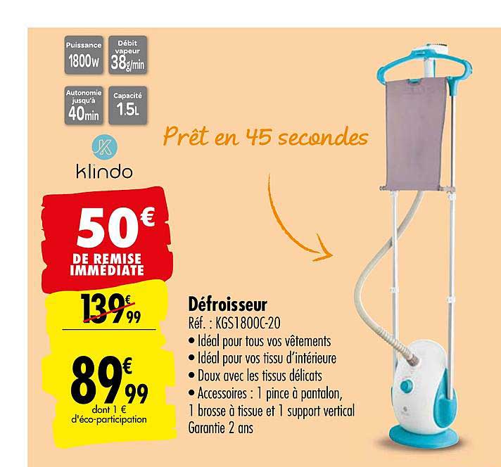 Promo Défroisseur Klindo chez Carrefour iCatalogue.fr
