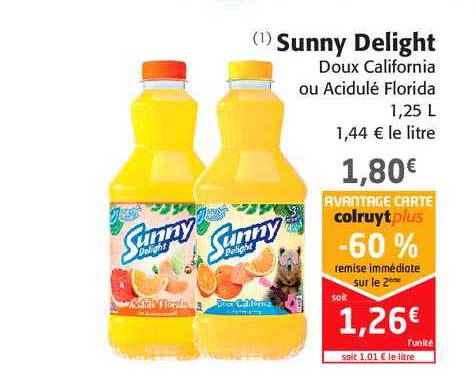 Promo Sunny Delight chez Colruyt - iCatalogue.fr