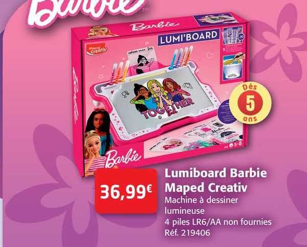 Promo Maped table de dessin rétroéclairante barbie - lumiboard chez Bureau  Vallée