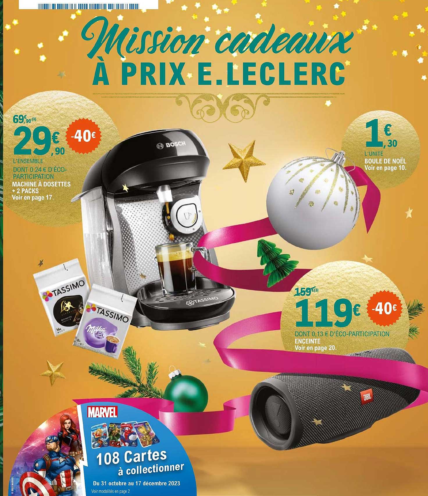 Promo Machine à Dosettes + 2 Packs, Boule De Noël, Enceinte chez E