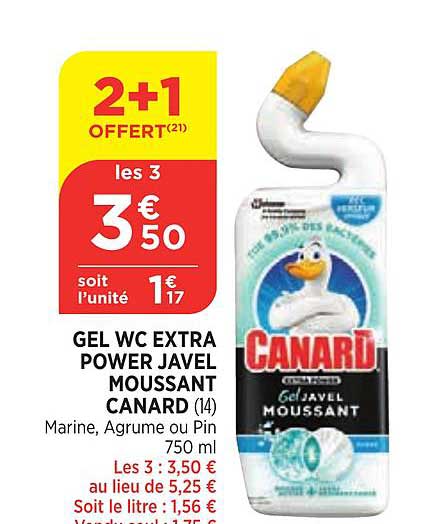 CANARD® EXTRA POWER GEL WC JAVEL MOUSSANT 