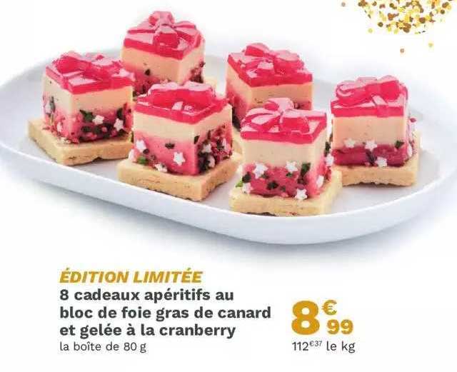 Promo 8 Cadeaux Apéritifs Au Bloc De Foie Gras De Canard Et Gelée à La Cranberry Chez Picard 