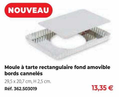 Moule à Tarte Rectangulaire Antiadhésif - Fond Amovible 35,6 X 15,2 Cm - Pour Quiche, Cheesecake & Tartes Maison !