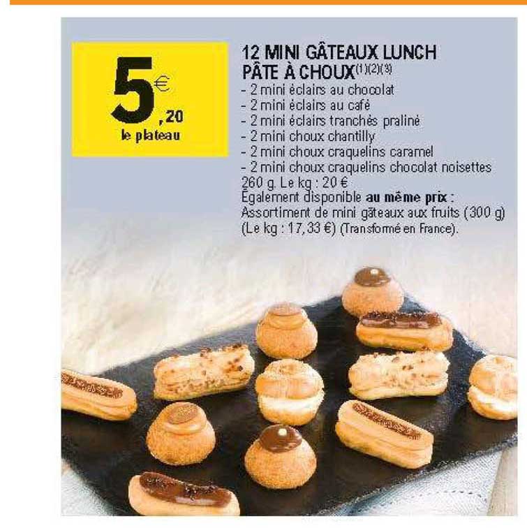 Offre 12 Mini Gateaux Lunch Pate A Choux Chez E Leclerc