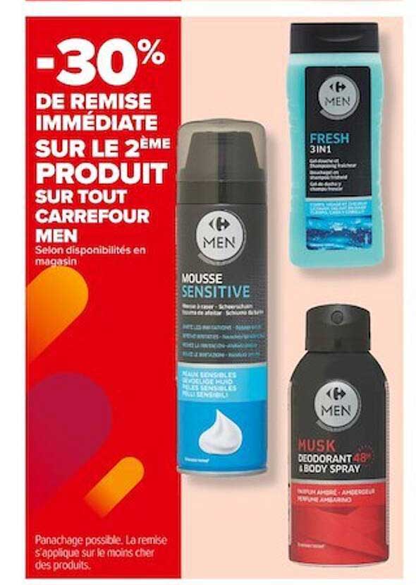 Promo Produit Carrefour Men chez Carrefour Market