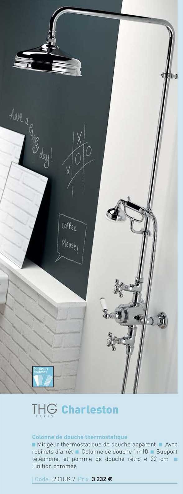 Promo Colonne De Douche Thermostatique Charleston Thg Chez Richardson 