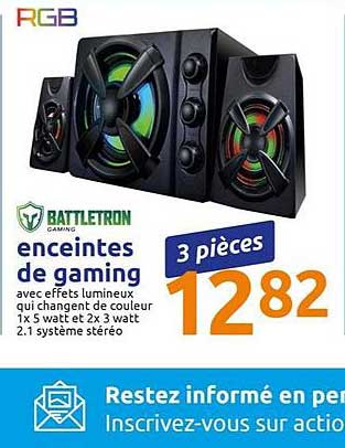 ENCEINTE BATTLETRON ACTION - Du gaming RGB pour moins de 10€ 