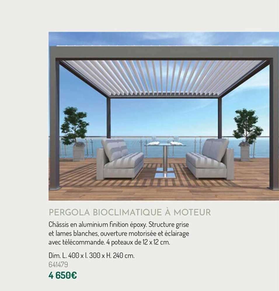 Promo Pergola Bioclimatique à Moteur chez Botanic iCatalogue.fr — free download