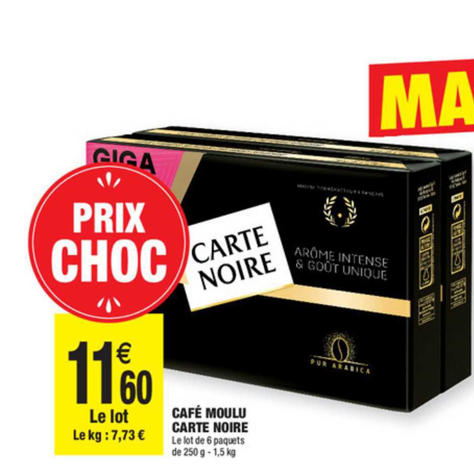 Promo Carte noire dosettes de café chez Carrefour Market