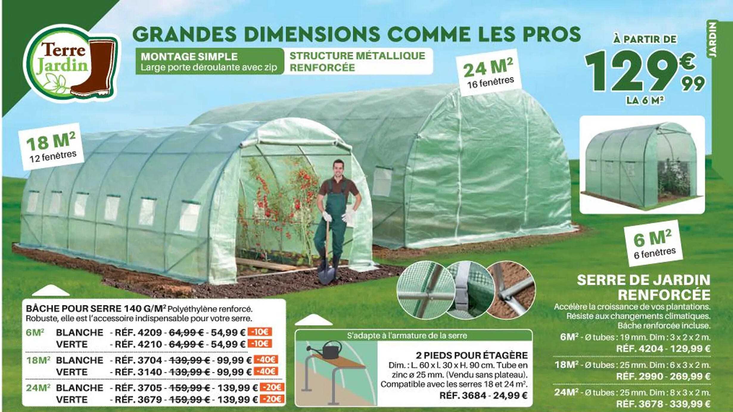 Provence Outillage 06794 Sac de Jardin Vert 200 g/m² 3 pièces 