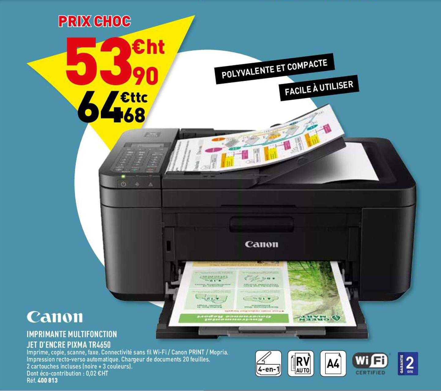Imprimante Multifonction Canon Pixma MP550 - Jet D'encre Couleur - Scanner, Copieur - Format A4
