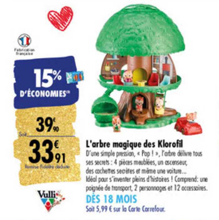 Promo L'arbre magique des klorofil chez Carrefour