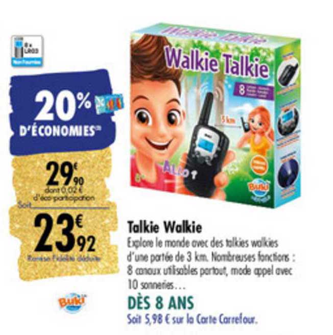 Promo Buki talkie walkie chez Carrefour Market