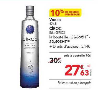 Promo Belvédère vodka chez Monoprix