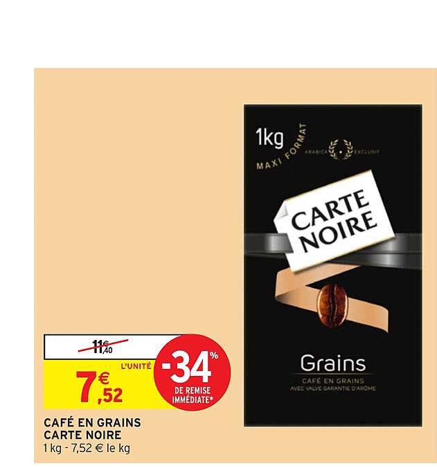 Café en grains classique Carte Noire - Intermarché