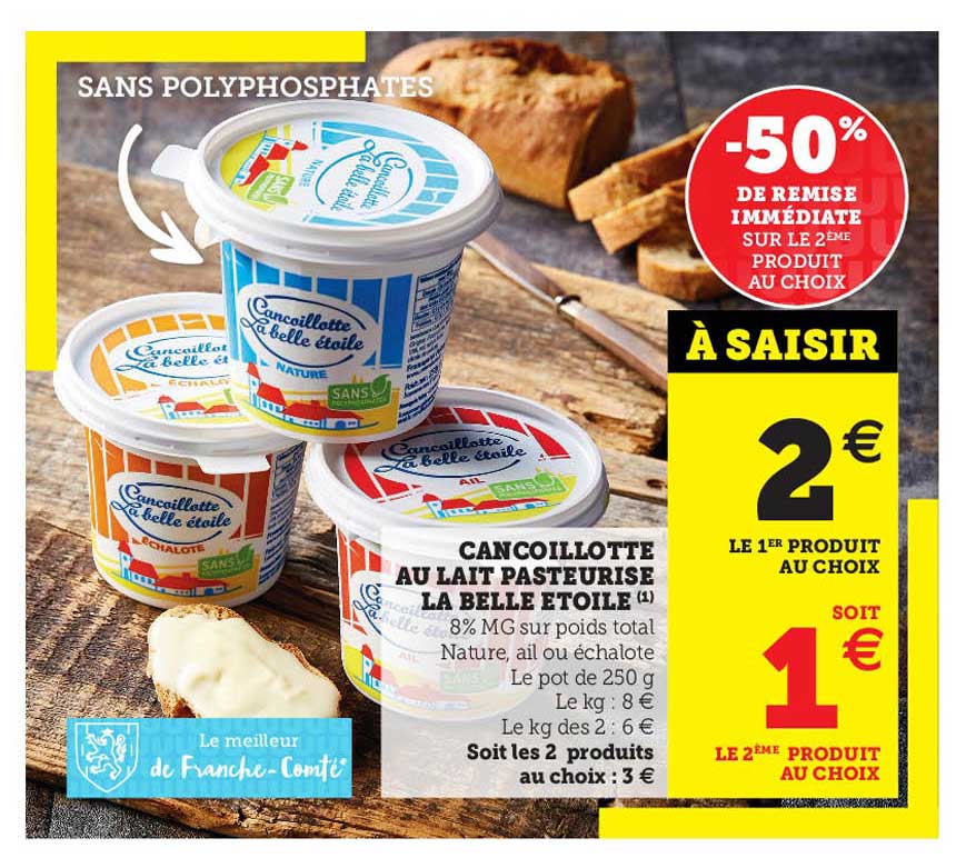 Cancoillotte La Belle Etoile Pasteuris