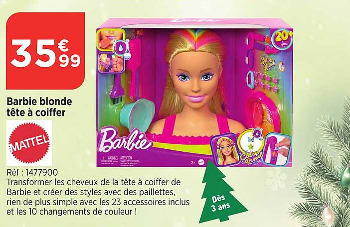 Tête à coiffer Barbie - TIE-DYE Deluxe Styling Head - Accessoires inclus