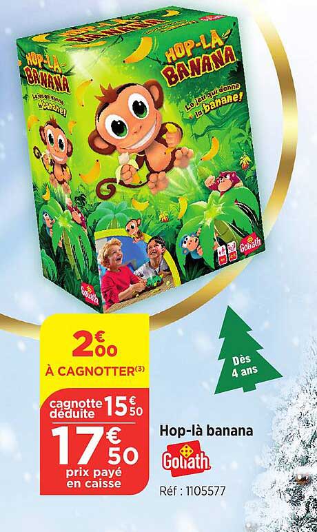 Goliath Hop-La-Banana Gioco Da Tavolo Per Bambini | Con Scimmietta E Banane, 4+ Anni