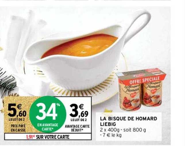 Promo La Bisque De Homard Liebig chez Intermarché Contact iCatalogue.fr