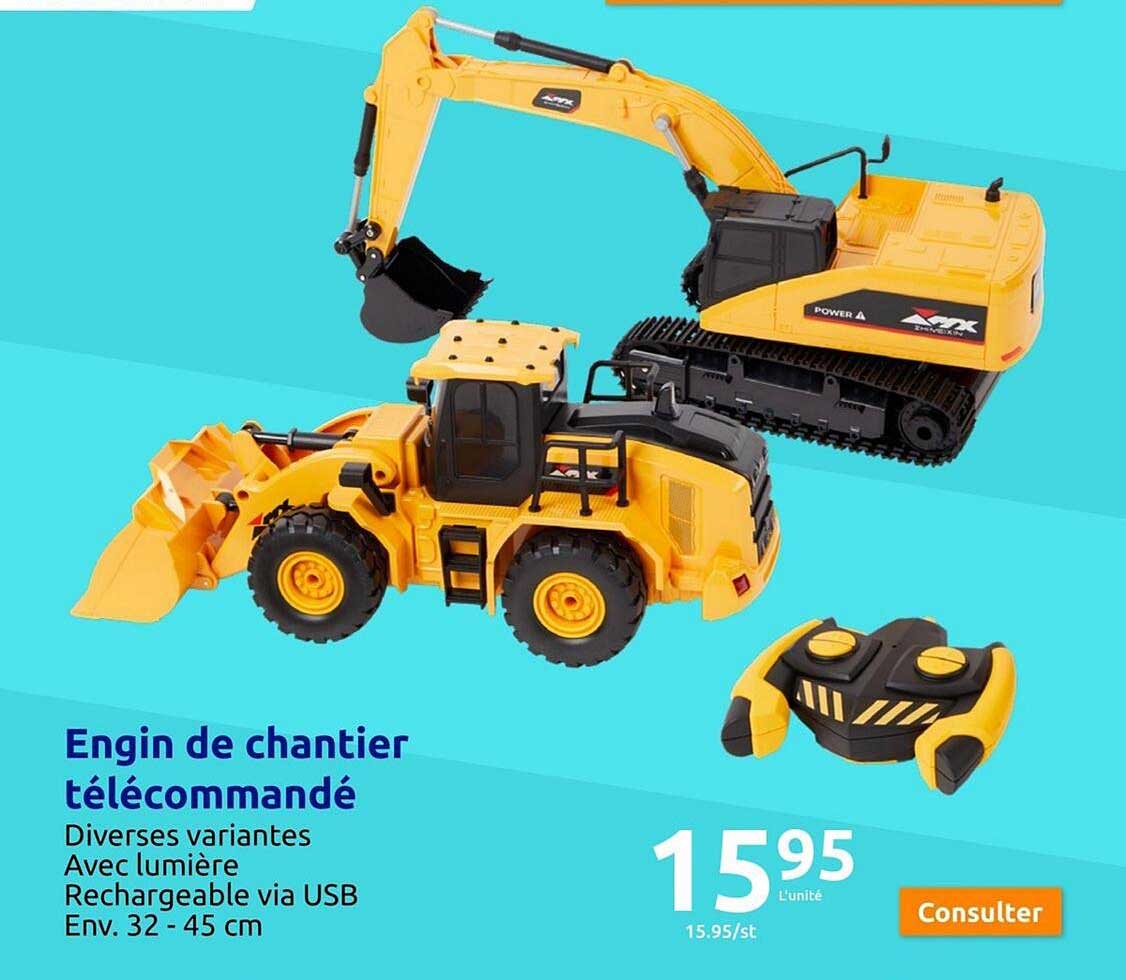Promo Engin De Chantier T?�l?�command?� chez Action - iCatalogue.fr