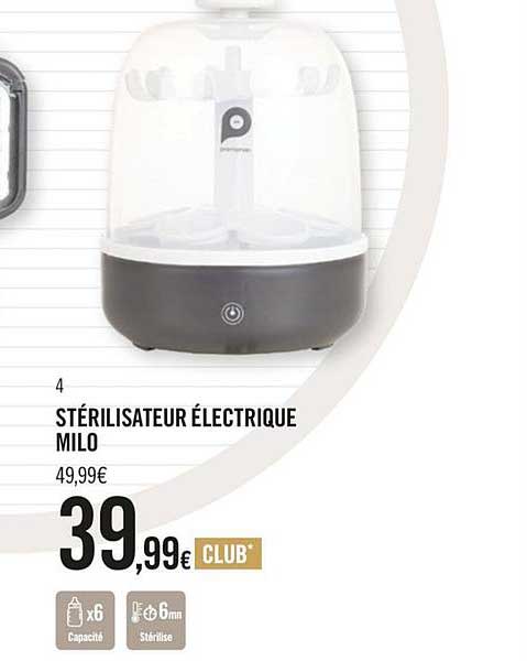 Offre Sterilisateur Electrique Milo Chez Orchestra