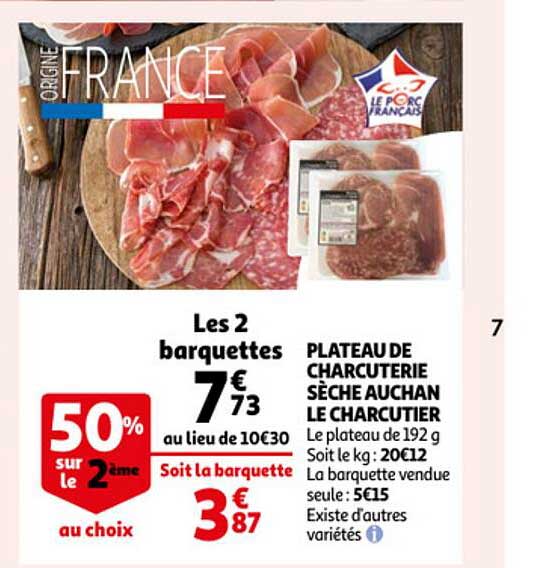 Promo Plateau De Charcuterie Sèche Auchan Le Charcutier Chez Auchan ...