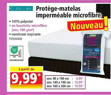 Protège-matelas Triple Rempli Microfibre Ultra Doux - 180x200 Cm Avec Jupe 40 Cm - Hypoallergénique Et Silencieux - Blanc