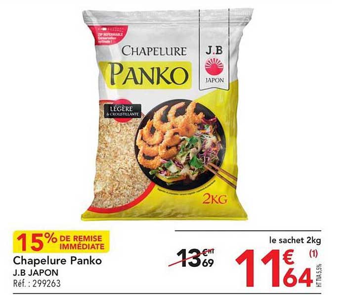 Promo chapelure panko j b japon chez metro icatalogue fr
