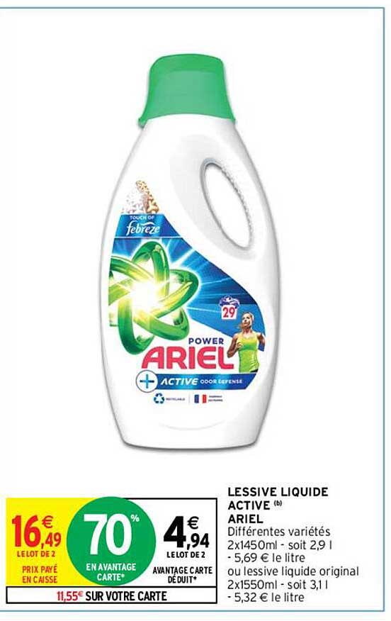 Ariel Lessive Liquide Active