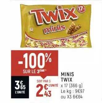 Promo Minis Twix chez Spar - iCatalogue.fr