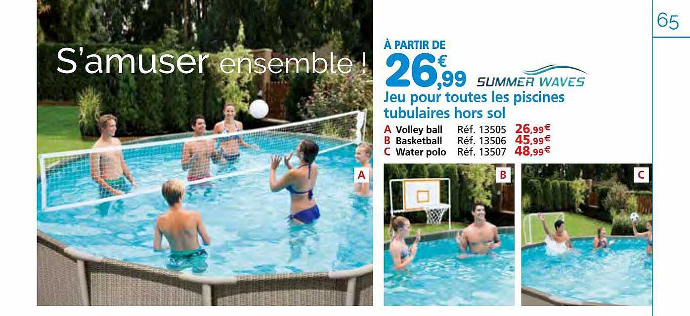 Jeu de water polo pour piscine hors sol SummerWaves - Provence