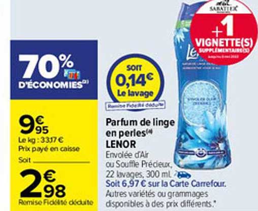 Promo Parfum De Linge En Perles Lenor chez Carrefour - iCatalogue.fr