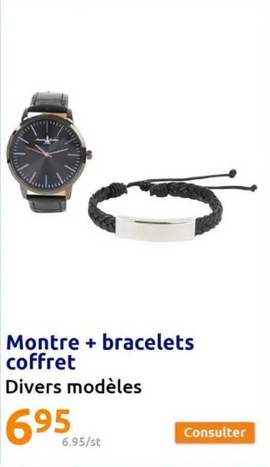 Promo Montre + Bracelets Coffret Chez Action - ICatalogue.fr