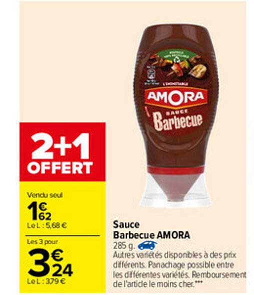 Promo Sauce Barbecue Amora chez Carrefour iCatalogue.fr