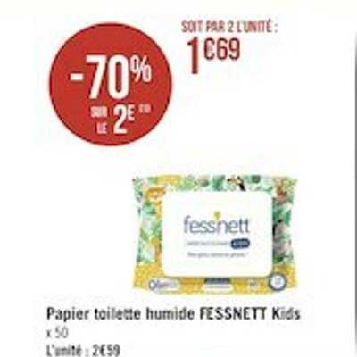Promo FESSNETT lingettes de papier toilette humidifie chez Super U