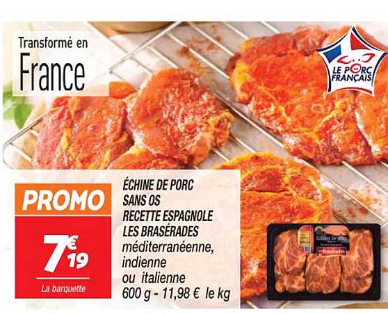 Promo échine De Porc Sans Os Recette Espagnole Les Brasérades chez