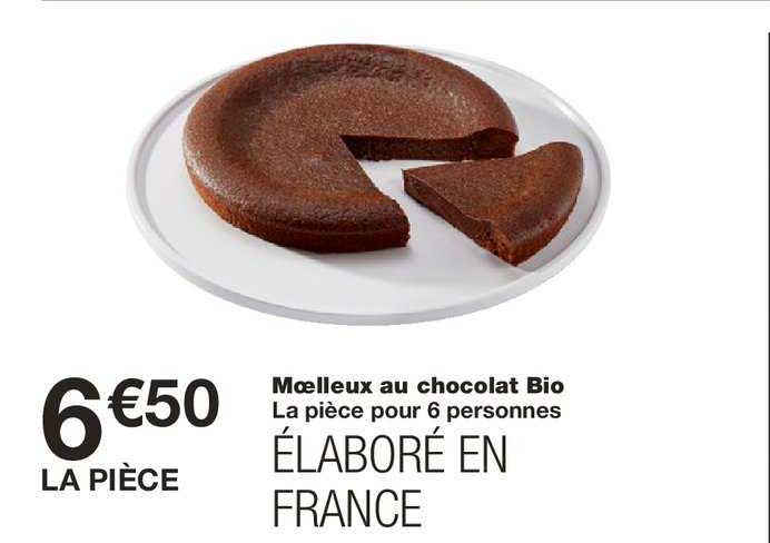 Offre Moelleux Au Chocolat Bio Chez Monoprix