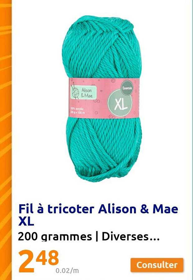 Alison & Mae Fil à tricoter alison + mae spring fling - En promotion chez  Action