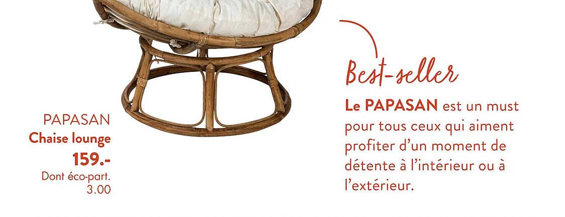 Coussin Papasan En Canne Naturelle 70x70 Cm - Pour Chaise à Bascule, Hamac, Intérieur/Extérieur - Rembourrage Coton PP Doux