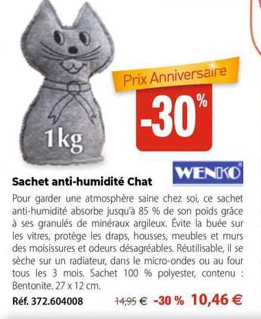 Sachet anti-humidité Chat