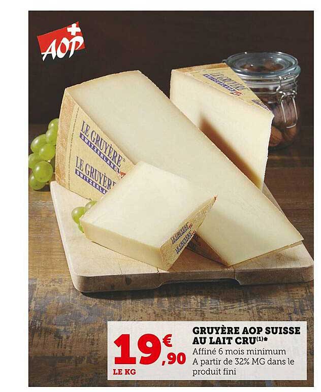 Promo Gruyère Aop Suisse Au Lait Cru Chez U Express Icataloguefr 