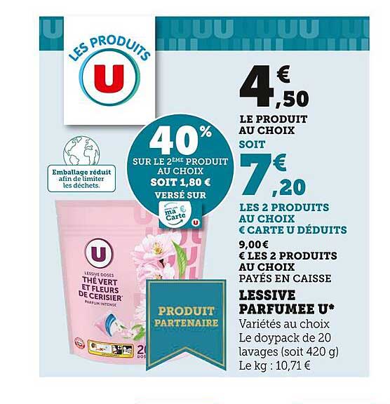 Promo Lessive Parfumée U chez Super U - iCatalogue.fr