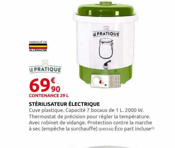Stérilisateur à Bocaux - Pour Conserves Et Confitures, Générique, état Fonctionnel