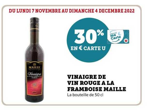 U Express Vinaigre De Vin Rouge à La Framboise Maille